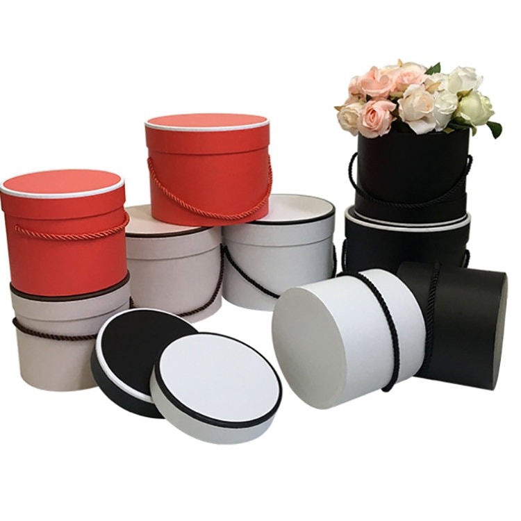 Set of 3 Round Floral Hat Box 8014 flowers NOT Included Etsy