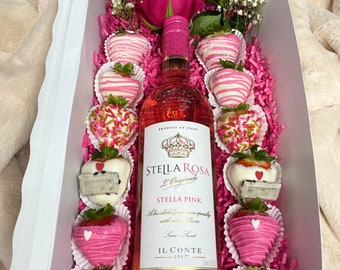 Rose and Wine Box: 20”x7”x4” (Contents NOT Included, Box Only) *Sold in Multiple Quantities