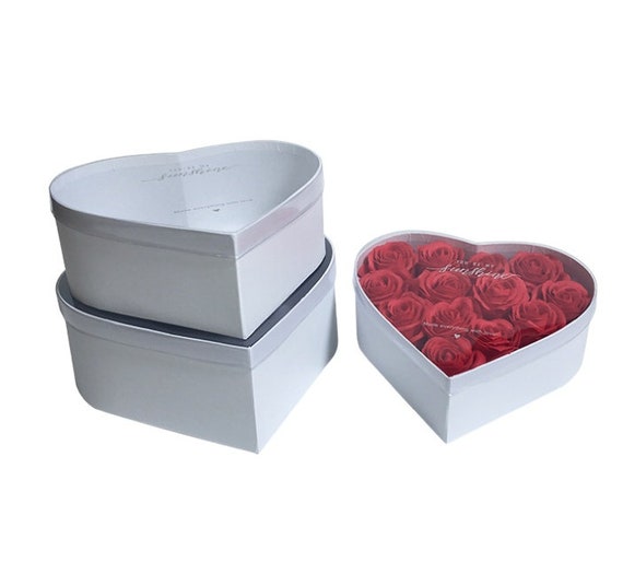 2pcs Valentine'S Day Heart Shaped Boxes For Flowers Mother'S Day Gift Boxes  Packaging With Transparent Window Lids For Luxury Flower Arrangements Flower  Box Gift Wrap Boxes For Wedding Birthday(11.4inx9.4in,10.6inx8.6in)