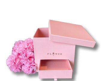  NUOBESTY Contenedor de flores preservadas Caja de regalo de  caramelo de chocolate Caja de flores en forma de corazón con tapa Caja de  regalo floral con lazo para arreglos Cajas de