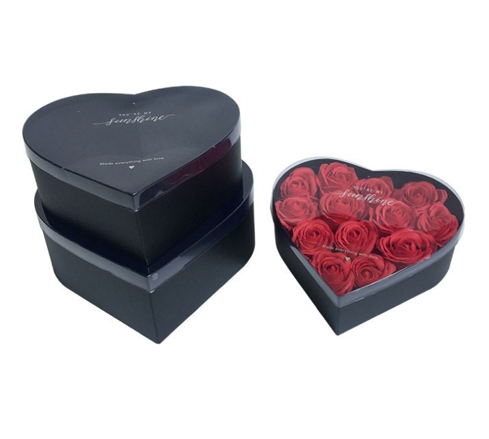 Triple Layers Heart Flower Box with Lid  Elegant Flower Packaging Supply –  Elegant Supply