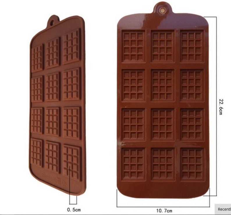 Mini Chocolate Bar Mold Silicone Food Grade 12 Cavity Etsy