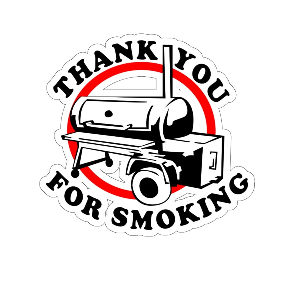 BBQ Sticker Thank You for Smoking / Bbq Vinyl Decal / Barbecue Etsy