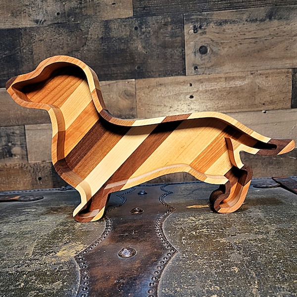 Personalized Dachshund Dog Wood Tray