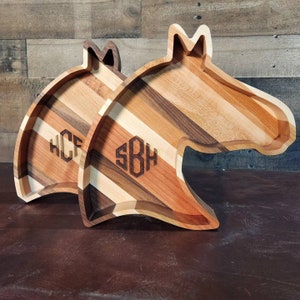 Personalized Horse Wood Tray image 2