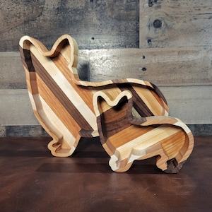 Corgi Wood Catch All Tray, Dog Leash Organizer, Gift For Mom, Handmade Present, Birthday Gift, Unique Pet Accessory