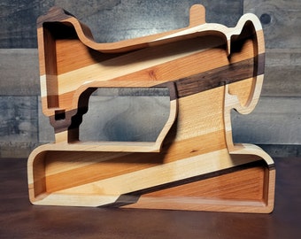 Personalized Wood Sewing Machine Tray