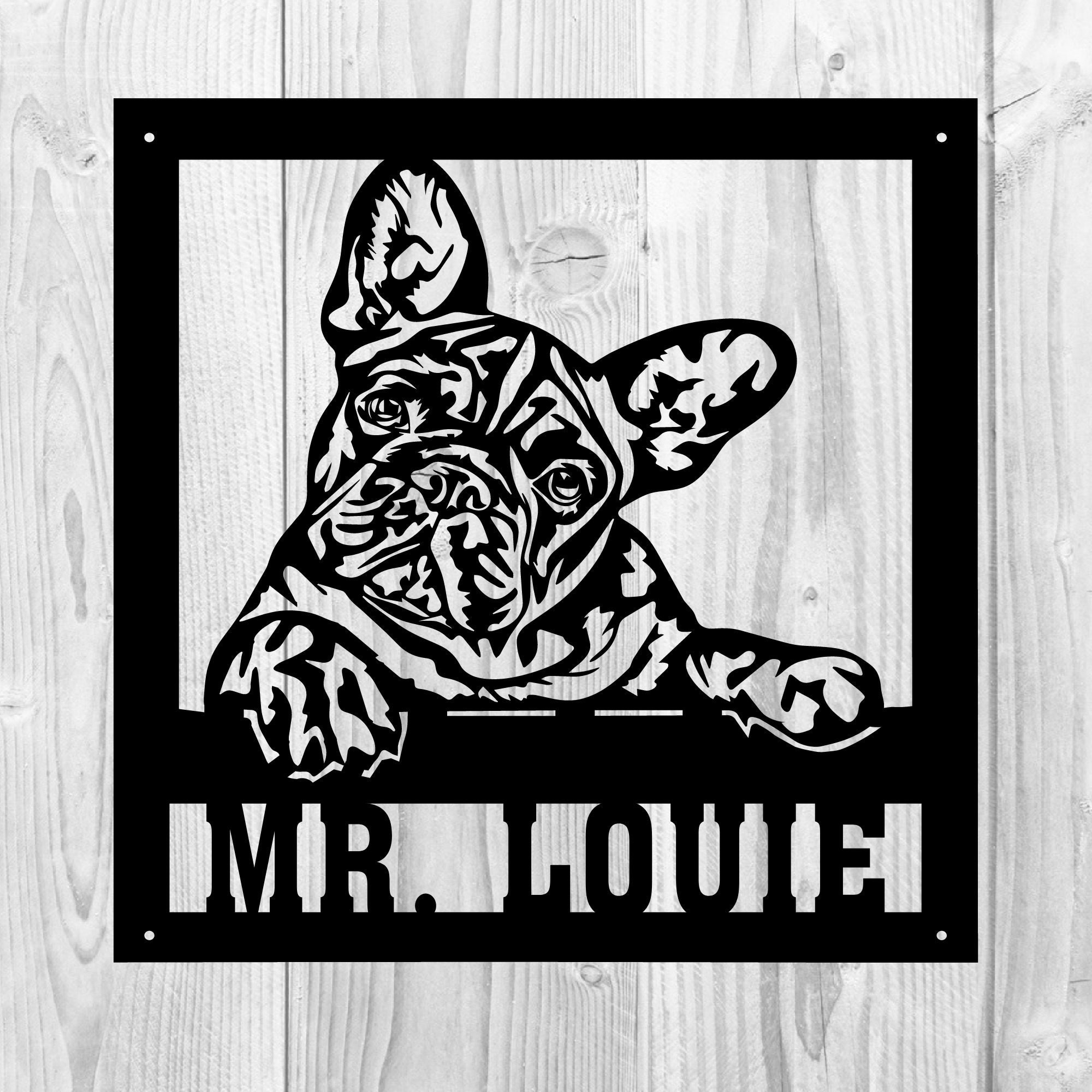 Custom French Bulldog Sign / Frenchie / Dog Portrait / Kennel Etsy