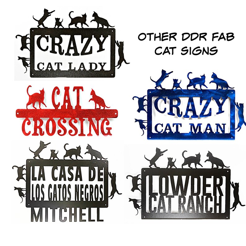 Custom Metal Cat Address Sign / Personalized Cat Sign / Cat Etsy