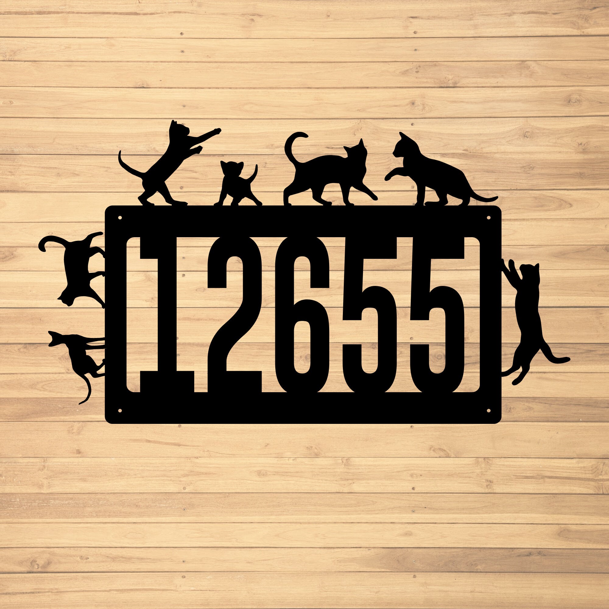 Custom Metal Cat Address Sign / Personalized Cat Sign / Cat Etsy