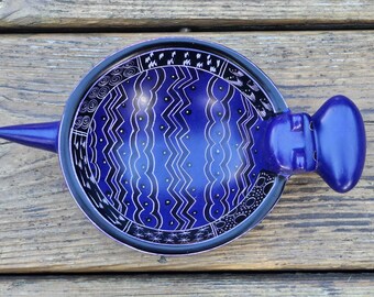 Purple Soapstone Hippo Bowl (7
