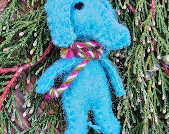 Felt Christmas Elephant Ornament - Made In Nepal - Felt Tree Ornament - Christmas Decor - Felted Ornaments - Cute Elephant Ornaments