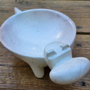 Bol de hipopótamo de esteatita natural (18 cm), hipopótamo de piedra tallado a mano, decoración de dormitorio para amantes de los hipopótamos, plato para baratijas de hipopótamo, hipopótamo de piedra natural