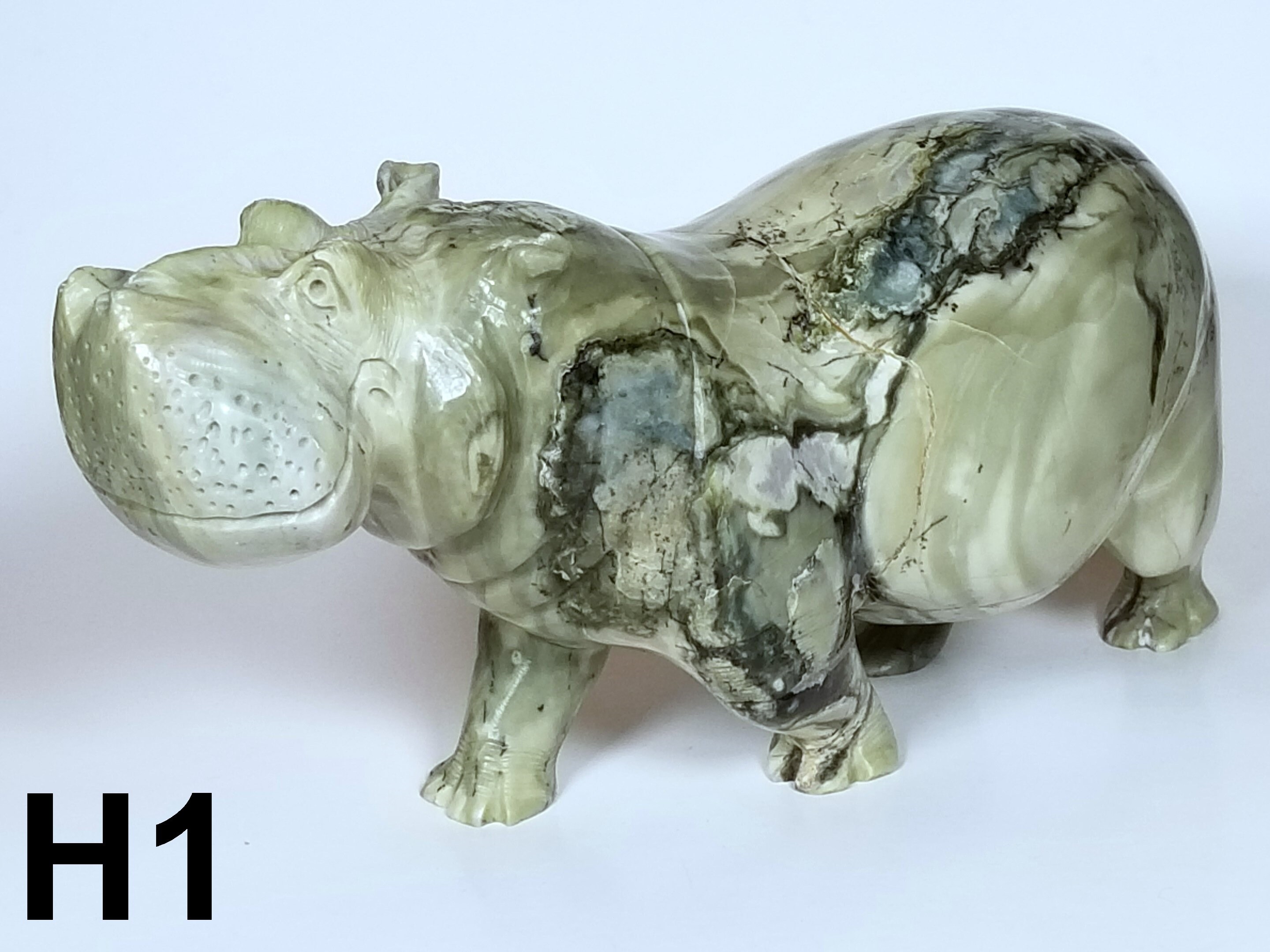 Beautiful HandCarved Stone Hippopotamus from Zimbabwe Hippo Etsy