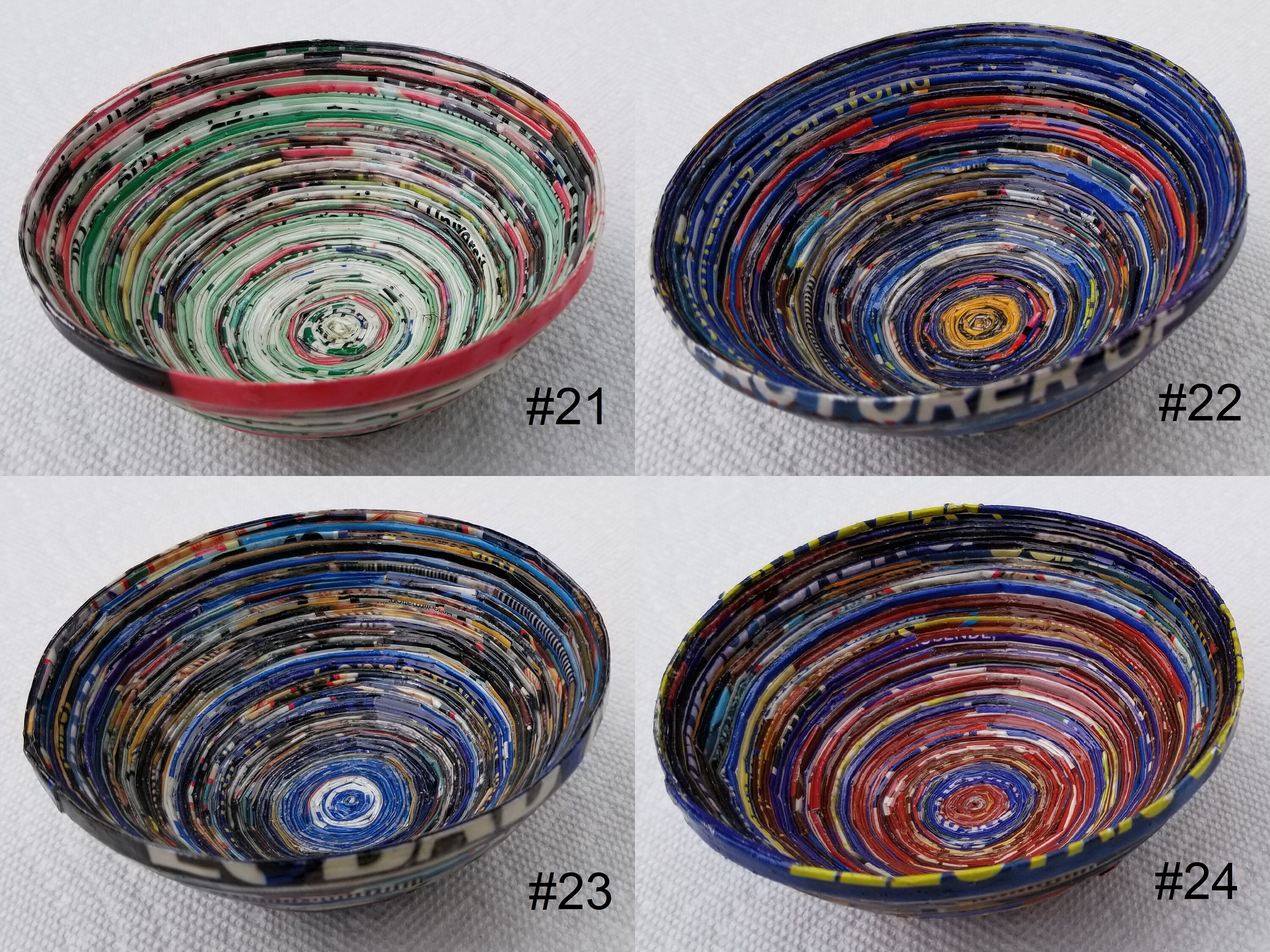 4.5 diameter decorative paper bowls handmade in Uganda Etsy