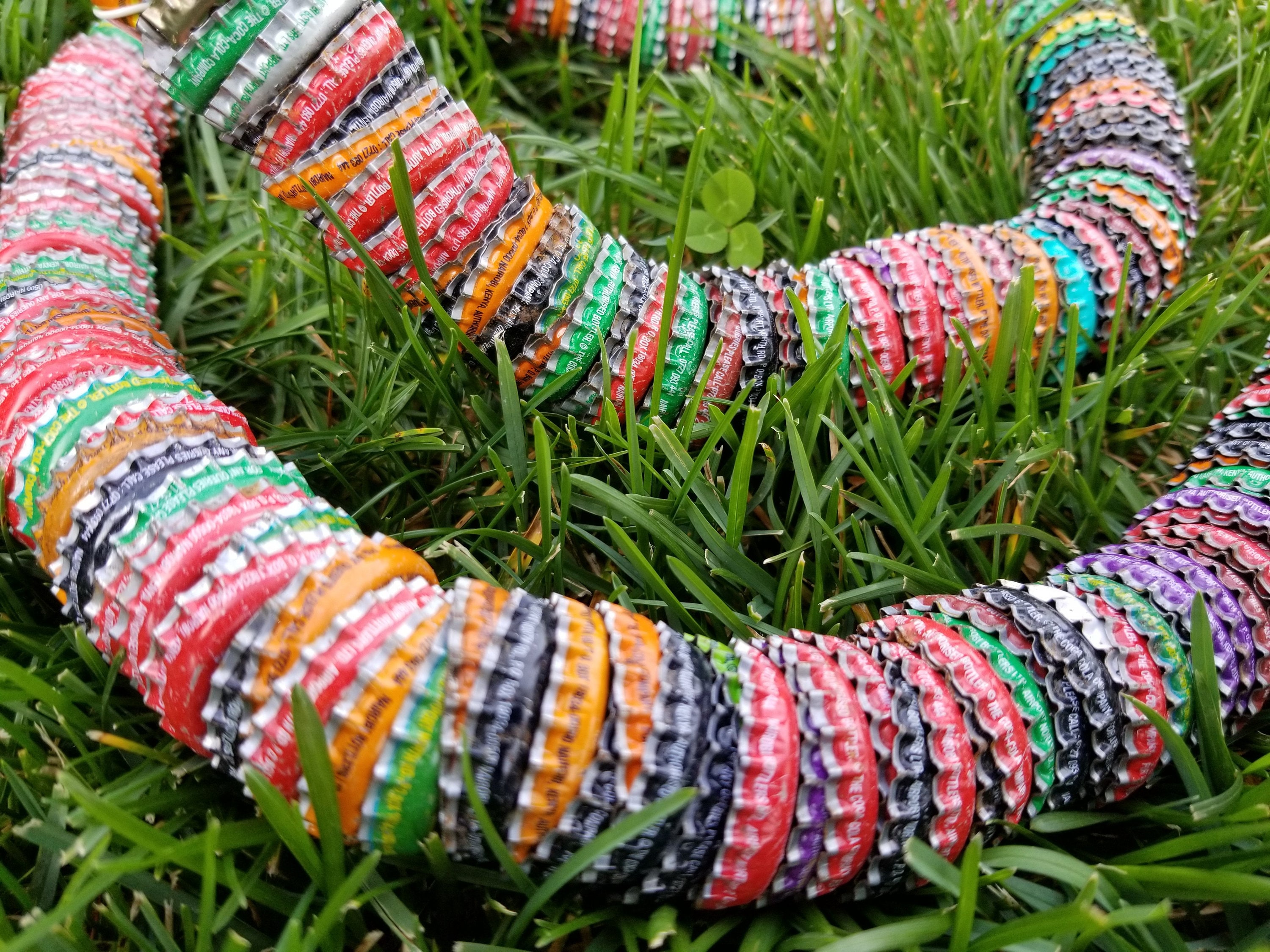 Bottle Cap Snake 4 feet Handmade in Kenya Recycled Art Etsy