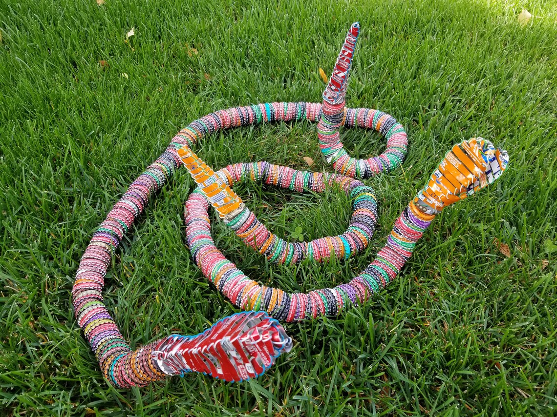 Bottle Cap Snake 4 feet Handmade in Kenya Recycled Art Etsy