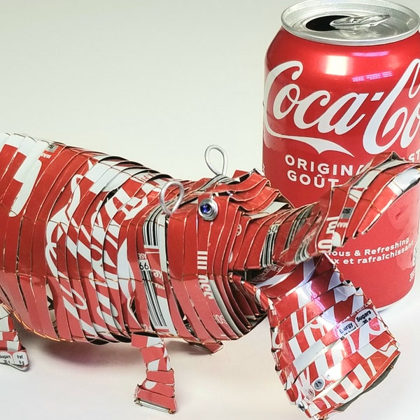 Pop Can Hippo, Upcycled Aluminum Can Art, Recycled Hippo Decor, Soda Can Safari Animal, Unique Hippo Lover Gift, Fair Trade Zimbabwe