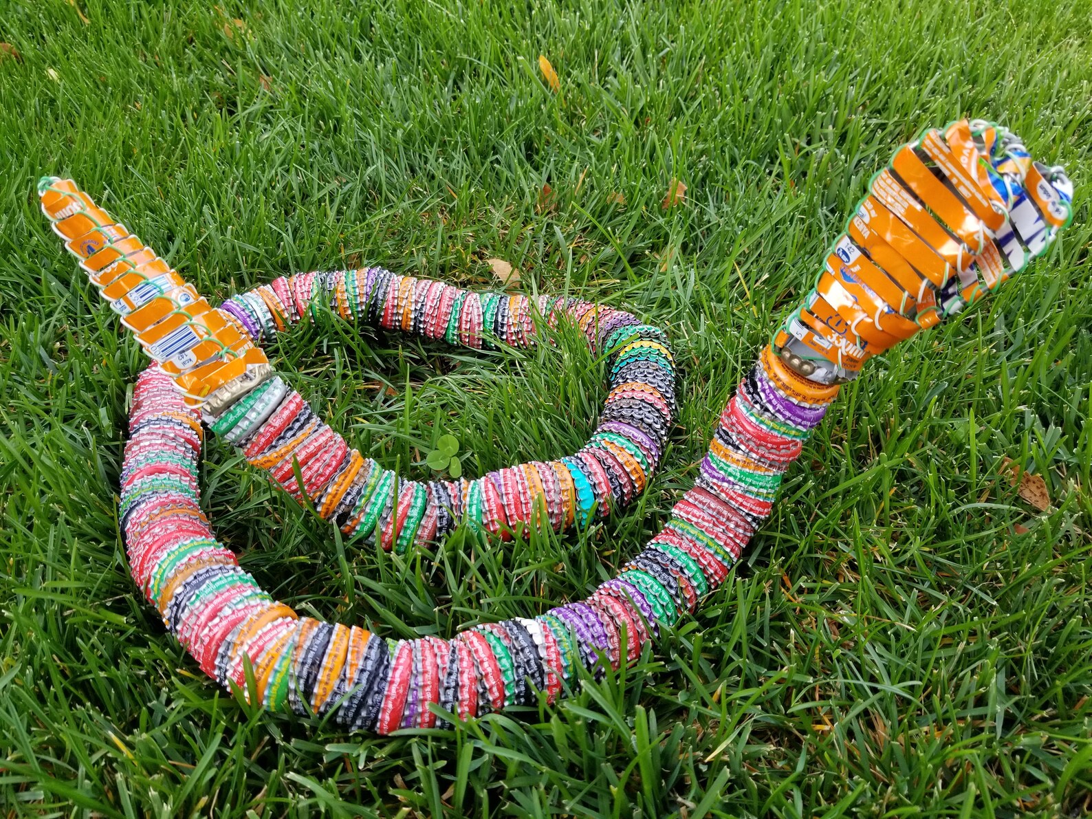 Bottle Cap Snake 4 feet Handmade in Kenya Recycled Art Etsy