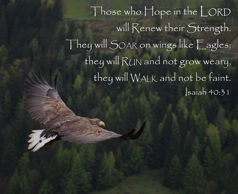 Scripture Print Isaiah 40:31 Soar like an Eagle