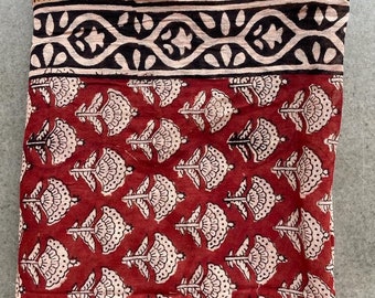 Hand Block Print Cotton Sarong: Boho Beach Scarf