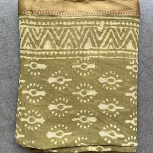 Indigo light green colour Indian Hand Block Print Beach Sarongs Soft Voile Fabric Summer Pareo