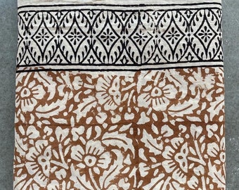 Hand Block Print Cotton Sarong: Boho Beach Cover-Up