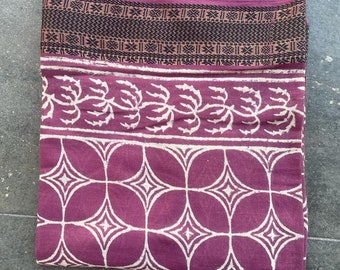 Jari Hand Block Print Scarves Indian Cotton Sarong Decorative Handmade Cotton Beach Pareo, Printed Sarong