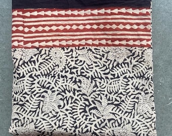 Hand Block Print Cotton Sarong: Boho Beach Cover-Up