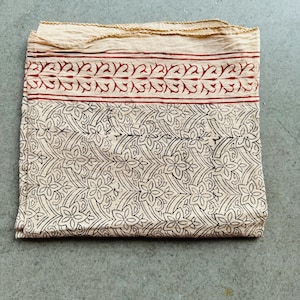 Hand Printed Cotton Scarf: Jaipur Block Print Sarong - 1x1 Yard