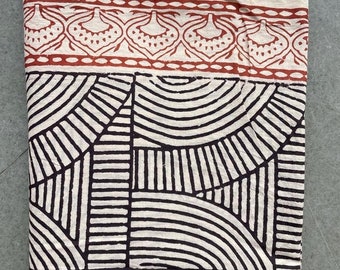 Hand Block Printed Cotton Sarong: Jaipur Beach Wrap Scarf