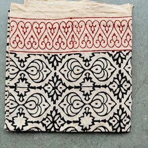 Hand Printed Cotton Scarf: Jaipur Block Print Pareo Beach Sarong