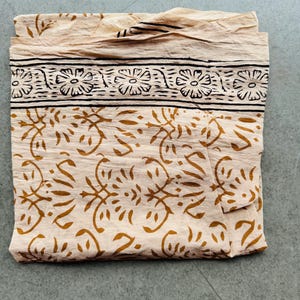 Hand Printed Cotton Sarong: Jaipur Block Print Beach Scarf