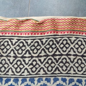 Jari Hand Block Print Scarves Indian Cotton Sarong Decorative Handmade Cotton Beach Pareo, Printed Sarong,Hand Print zdjęcie 4