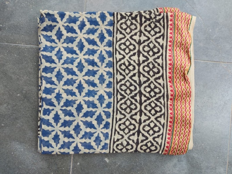 Jari Hand Block Print Scarves Indian Cotton Sarong Decorative Handmade Cotton Beach Pareo, Printed Sarong,Hand Print zdjęcie 2