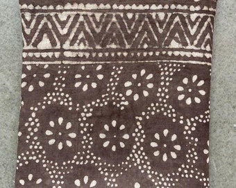 Indigo Brown Color Sarong For Women,Beach Wrap Pareo, Beach Cover up,Soft Fabric Scarf,Cotton Sarong,Block Print Pareo