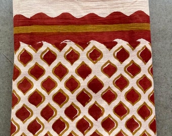 Hand Block Print Cotton Sarong: Boho Beach Cover-up