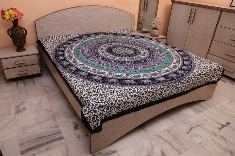 Mandala Bedsheet Bohemian Wall Hanging Boho Hippie Tapestry Etsy
