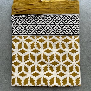 Indian Block Print Cotton Sarong: Handmade Beach Wrap (44x72 Inc)