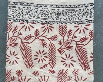 Hand Block Print Cotton Scarf, Indian Artisan Shawl, Lightweight Wrap, Bohemian Summer Travel Accessory