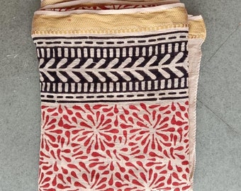 Hand Block Print Cotton Sarong: Boho Beach Cover-Up