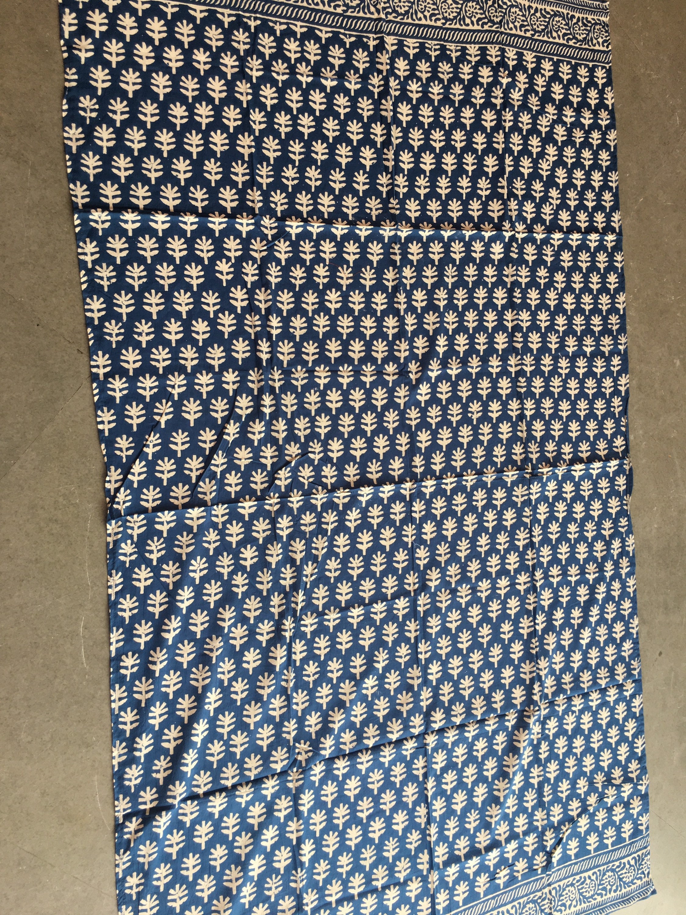 Indigo Blue Color Indian Hand Block Print Scarves Handmade | Etsy