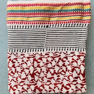 Cotton Beach Sarong: Hand-Block Print Pareo, Summer Cover-Up