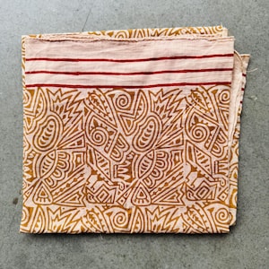Hand Printed Cotton Scarf: Jaipur Block Print Pareo Beach Sarong