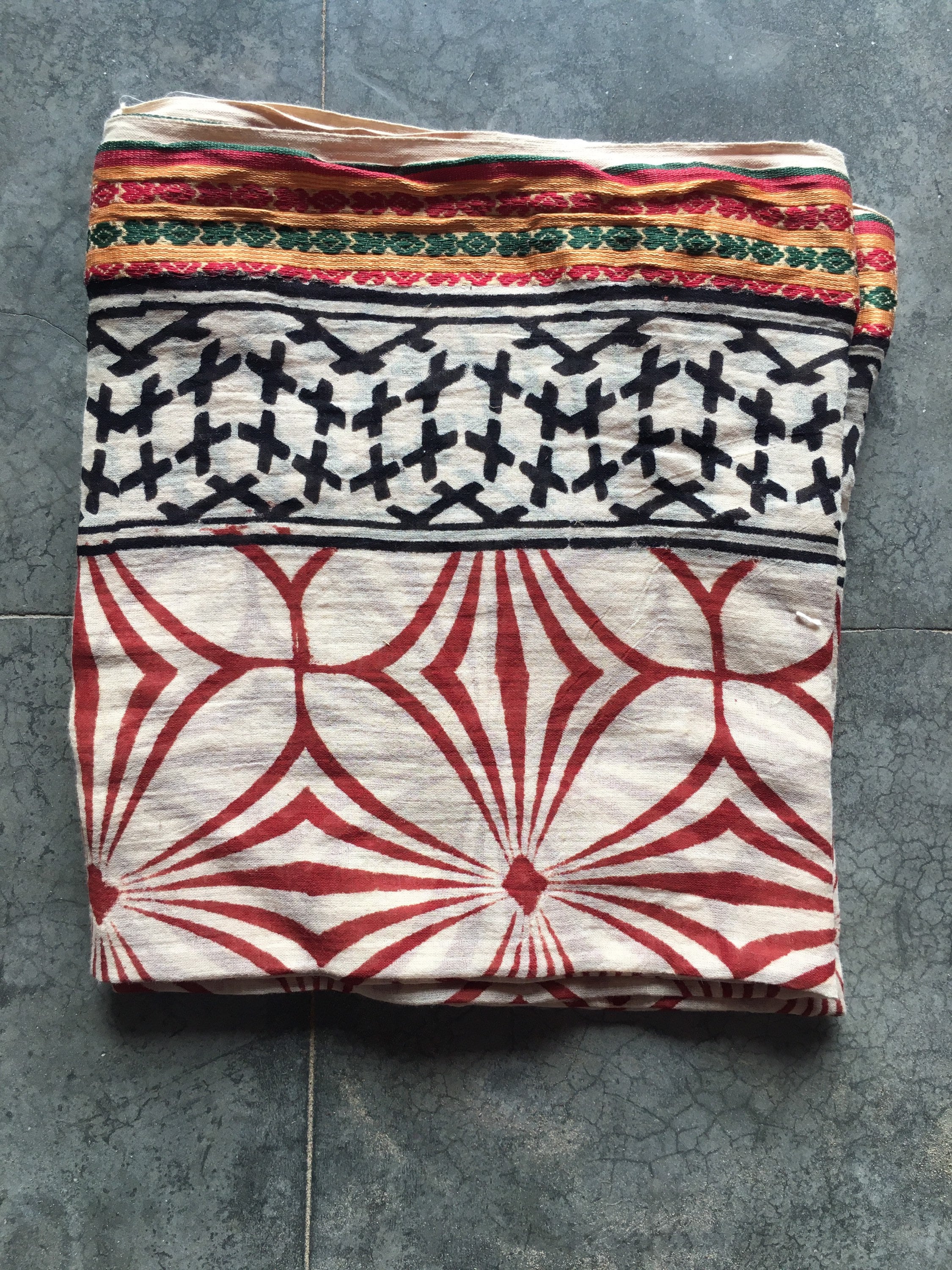 Jari Hand Block Print Scarves Indian Cotton Sarong Decorative Handmade Cotton Beach Pareo, Printed Sarong