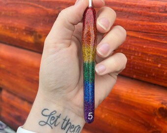 Rainbow Glitter Size 5 Crochet Hook