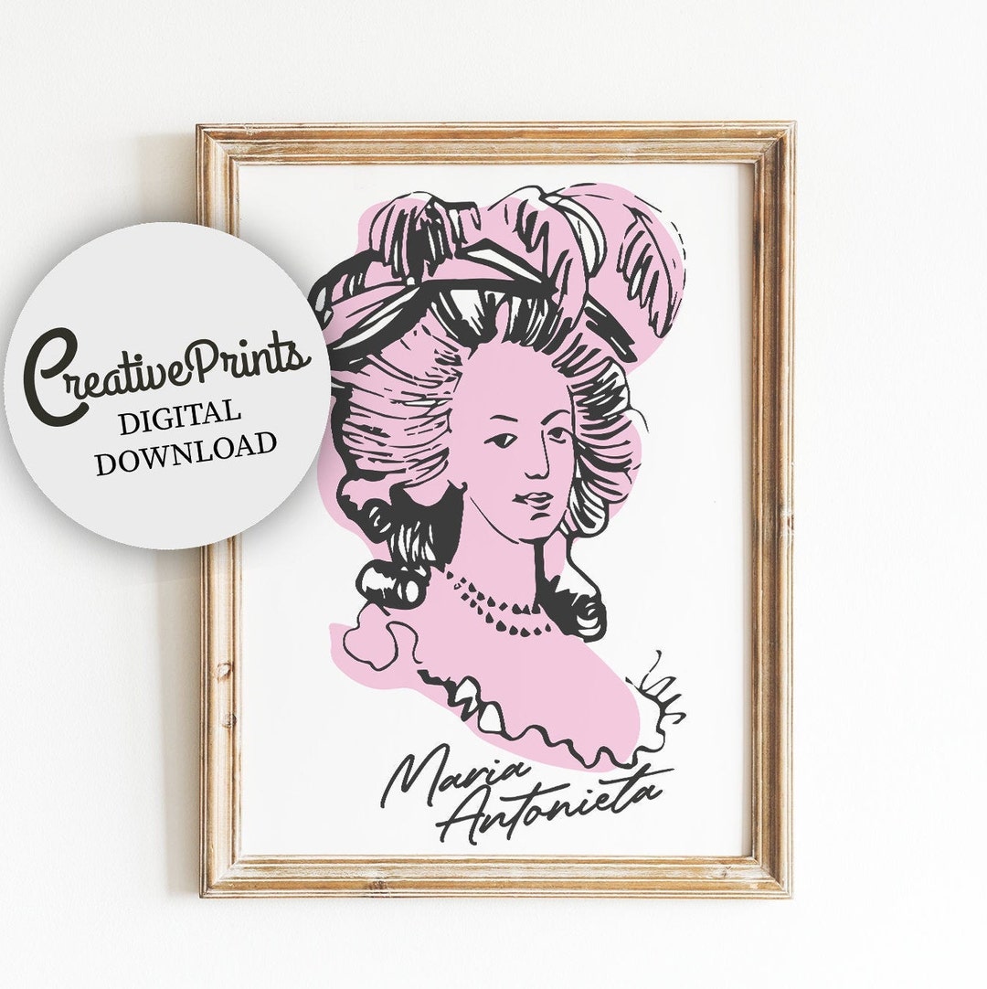 MARIE ANTOINETTE Print, Marie Antoinette Printable Art, Digital ...