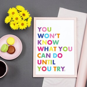 Motivational Wall Decor, Printable Colorful Quotes, Inspirational Wall ...