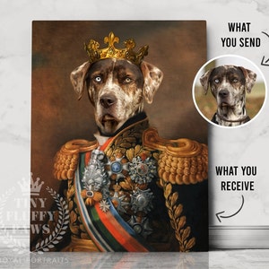 Custom Renaissance Pet Portrait, Regal Pet King or Queen Art - Etsy