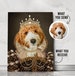 Custom Pet Portrait, Royal Pet Portrait, Christmas Pet Queen Regal Portrait, Mom Dog Portrait, Pet Loss Gift, Dog Memorial, Cat Pink Queen 